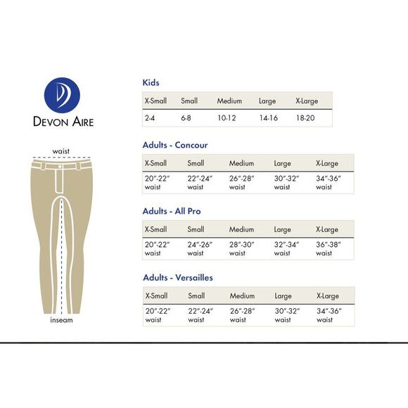 New with tags! Devon Aire Kids Pull-On Breech Riding Pants Size 10/12 - Picture 3 of 16